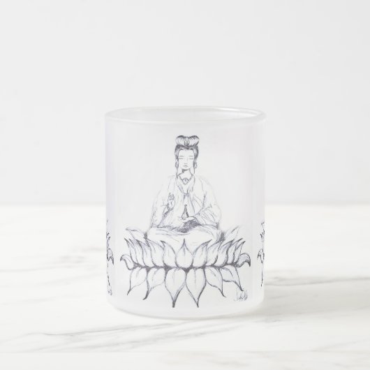Kuan Yin Frosted Glass Mok (Center)