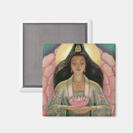 Kuan Yin Godin van Compassie Magneet (Voorkant / Achterkant)