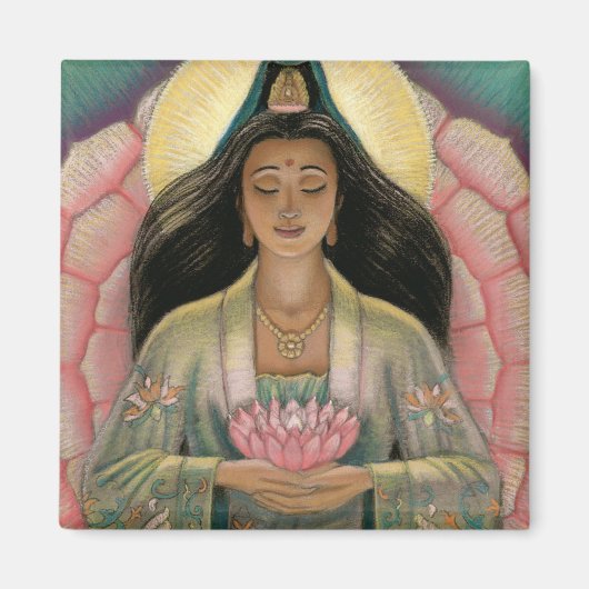 Kuan Yin Godin van Compassie Magneet (Voorkant)