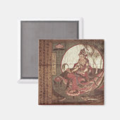 Kuan-yin, godin van compassie magneet (Voorkant / Achterkant)
