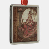 Kuan-yin, godin van compassie metalen ornament (Rechts)