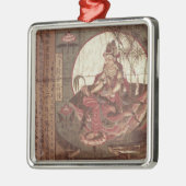 Kuan-yin, godin van compassie metalen ornament (Links)