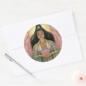 Kuan Yin Godin van Compassie Ronde Sticker (Envelop)