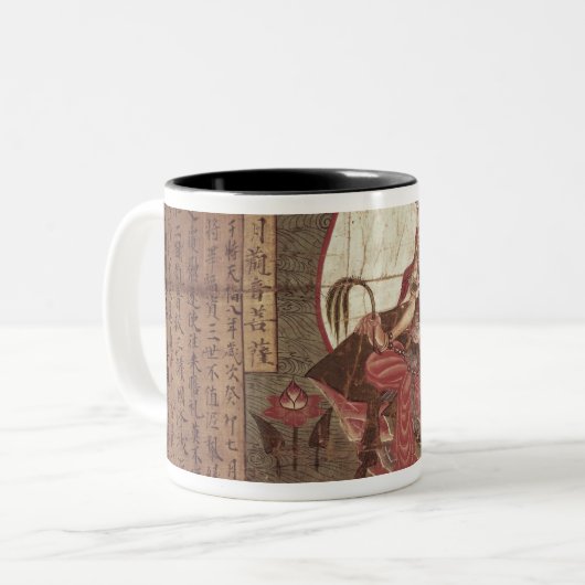 Kuan-yin, godin van compassie tweekleurige koffiemok (Voorkant links)