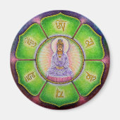 Kuan Yin "Om Mani Padme Hum" magneet (Voorkant)