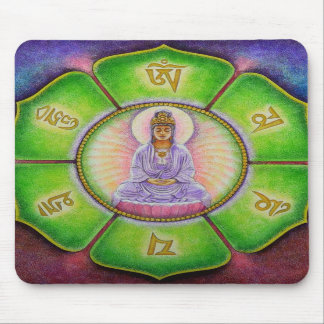 Kuan Yin "Om Mani Padme Hum" Mousepad Muismat