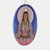 Kuan Yin Oval kerstversiering Keramisch Ornament (Rechts)