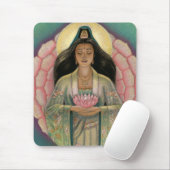 Kuan Yin "Pink Lotus Heart" Mousepad Muismat (Met muis)