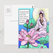 Kuan Yin, Quan Yin, hoort je kruiden Briefkaart (Voorkant / Achterkant)