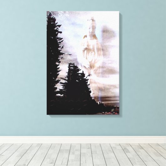 Kuan Yin verpakt Canvas (Insitu (Houten vloer))
