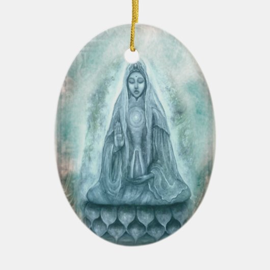Kuan Yin-versiering Keramisch Ornament (Voorkant)