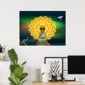 Kuan Yin Wall Tapestry Poster (Thuiskantoor)