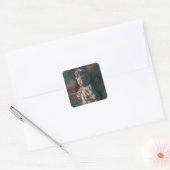 Kuan Yin's Dragon Art Vierkante Sticker (Envelop)