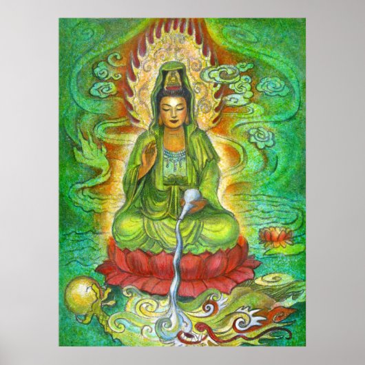 Kuan Yin's Poster voor waterdraak (Voorkant)