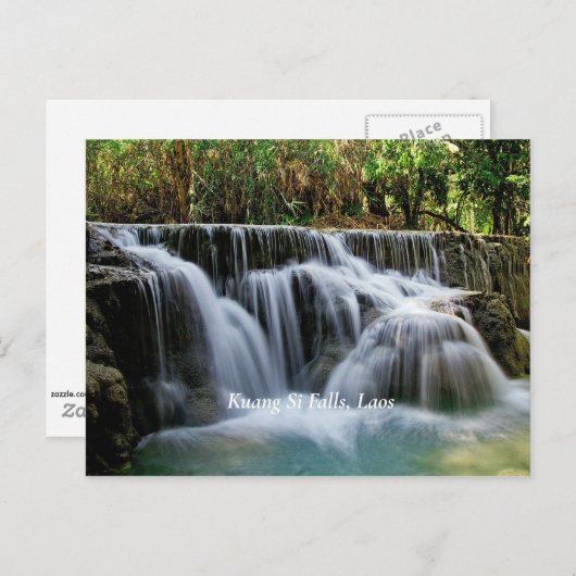 Kuang Si-Herfsten, Laos Briefkaart (Voorkant / Achterkant)