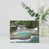 Kuang Si Waterval, natuur, Briefkaart (Staand voorkant)