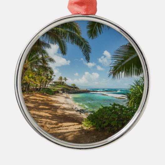 Kuau Cove Beach | Maui, Hawaii Metalen Ornament (Voorkant)