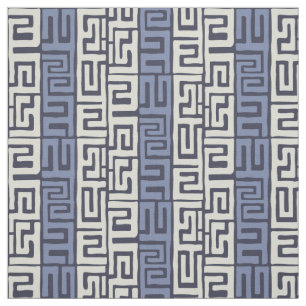 Kuba Cloth Geïnspireerd Cool Earth Colors Geometr Stof