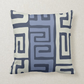 Kuba Cloth Geïnspireerd Cool Earth Colors Geometri Kussen