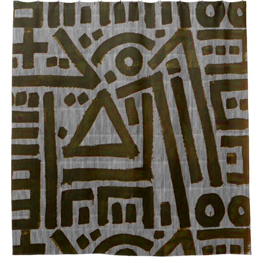 Kuba Cloth Motief, Douchegordijn (Voorkant)