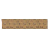 Kuba Cloth Motif Print Korte Tafelloper (Horizontaal)