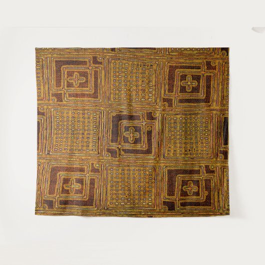 Kuba Cloth Motif Wandkleed (Voorkant (horizontaal))