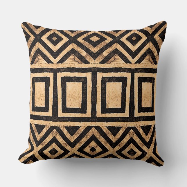 Kuba Cloth Pattern Square Pillow Kussen (Voorkant)
