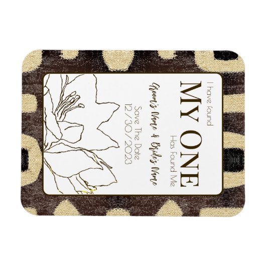 Kuba Cloth Pattern Tribal African Save the Date Magneet (Horizontaal)