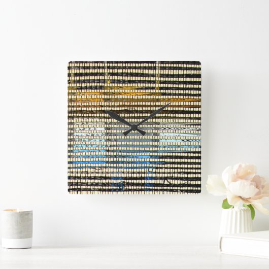 Kuba Cloth Print  Vierkante Klok (Huis)