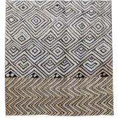 Kuba Japans geometrisch patroon | Douchegordijn (Voorkant)