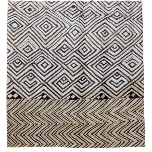 Kuba Japans geometrisch patroon | Douchegordijn (Voorkant)