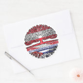 Kuba Kubanisch Österreichisch Österreich Baum Ronde Sticker (Envelop)