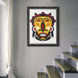 Kuba Mask Canvas Afdruk