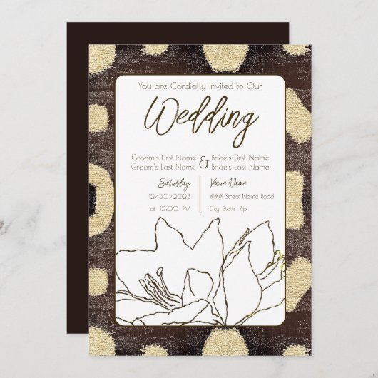 Kuba Mud Cloth Pattern Tribal African Weddenschap Kaart (Voorkant / Achterkant)