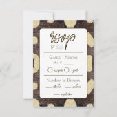 Kuba Mud Cloth Pattern Tribal African Weddenschap RSVP Kaartje (Voorkant)