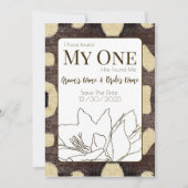 Kuba Mud Cloth Pattern Tribal African Weddenschap Save The Date (Voorkant)