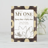 Kuba Mud Cloth Pattern Tribal African Weddenschap Save The Date (Staand voorkant)