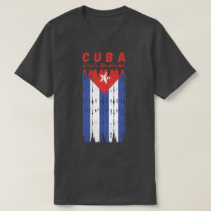 Kuba Retro Vlag Viva La Revolutie T-shirt