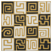 Kuba Style Pattern 071019 (01) - B&W on Gold Stof (Swatch)