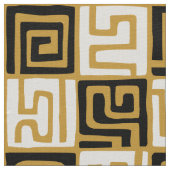 Kuba Style Pattern 071019 (01) - B&W on Gold Stof (Close Up)