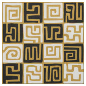 Kuba Style Pattern 071019 (02) - B&W on Gold Stof (Swatch)