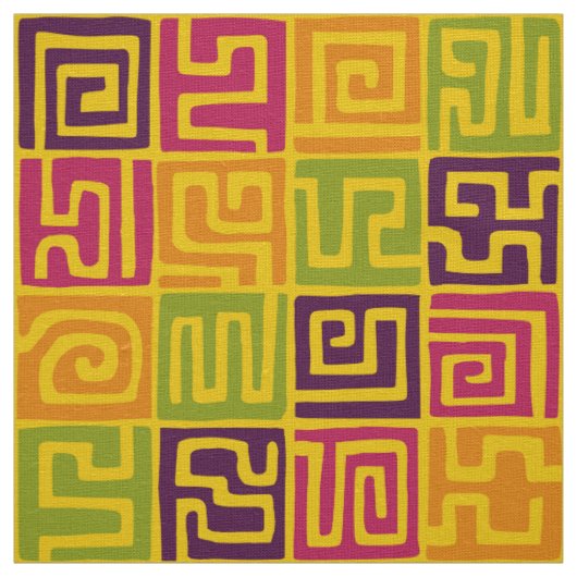 Kuba Style Pattern 071019 - Kleuren Stof (Swatch)