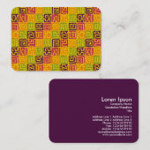Kuba Style Pattern 071019 - Kleuren Visitekaartje (Voorkant / Achterkant)