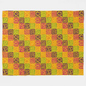 Kuba Style Pattern 071019 - kleurrijk Fleece Deken (Voorkant (Horizontaal))