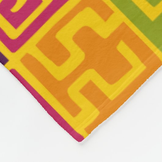 Kuba Style Pattern 071019 - kleurrijk Fleece Deken (Hoek)