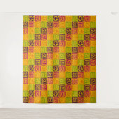 Kuba Style Pattern 071019 - kleurrijk Wandkleed (Voorkant)