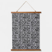 Kuba Style Pattern 071019 - Zwart-wit Hangend Wandkleed (Voorkant)
