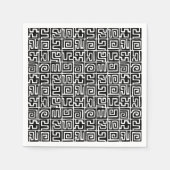 Kuba Style Pattern 071019 - Zwart-wit Servet (Voorkant)