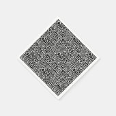 Kuba Style Pattern 071019 - Zwart-wit Servet (Hoek)