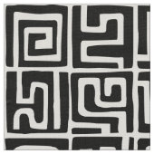 Kuba Style Pattern 071019 - Zwart-wit Stof (Close Up)
